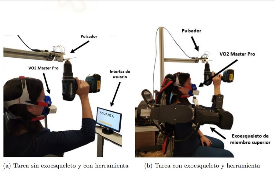 Oxygen consumption in industrial tasks assisted by an upper limb exoskeleton