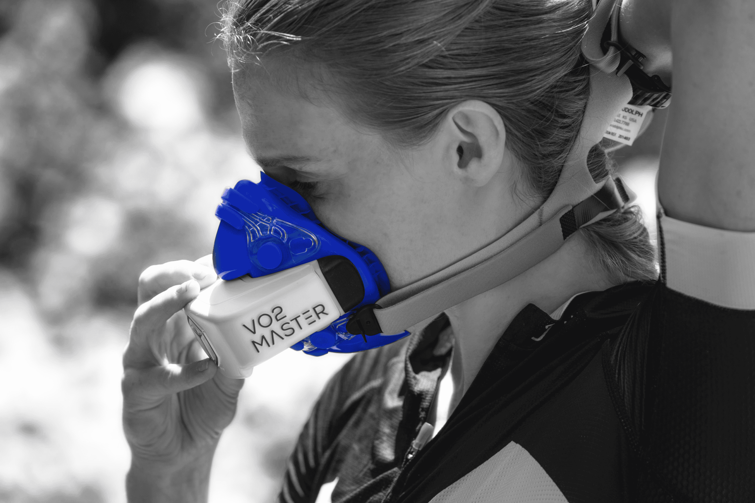 Woman wearing VO2 Master Analyzer